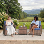 Garvee Outdoor Wicker Chairs, 3 Pieces Patio Furniture Set, All Weather High - Image 6