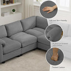 114'' V-Shaped Sectional Cloud Couch - Image 3