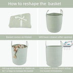 XUANGUO Cotton Rope Laundry Basket Hamper - Image 7