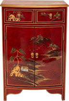 Red Lantern Artisan Crafted Lacquer Storage Cabinet - Image 4