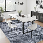 5x5 Area Rug Living Room Rug: Washable Modern Abstract Soft Thin Rug Indoor - Image 4