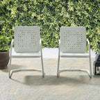 Crosley Furniture Bates 2-Piece Outdoor Chair Set, Retro Metal Patio Chairs - Image 6