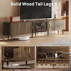 94.5" Fluted Mid Century Modern TV Stand - Image 5