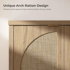 SICOTAS Rattan Sideboard Buffet Cabinet - Image 6