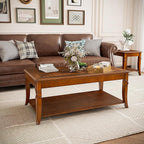 PADMA HOUSE Solid Wood Coffee Table - Image 4