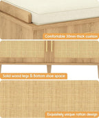Akxomel Rattan Shoe Storage Bench - Image 7