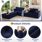 MAXYOYO 132" U Shaped Modular Sectional Sofa - Image 7