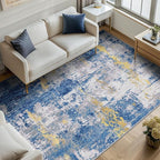 RELEANY Washable Area Rugs 8'x10' Non-Slip Modern Abstract Soft - Image 2