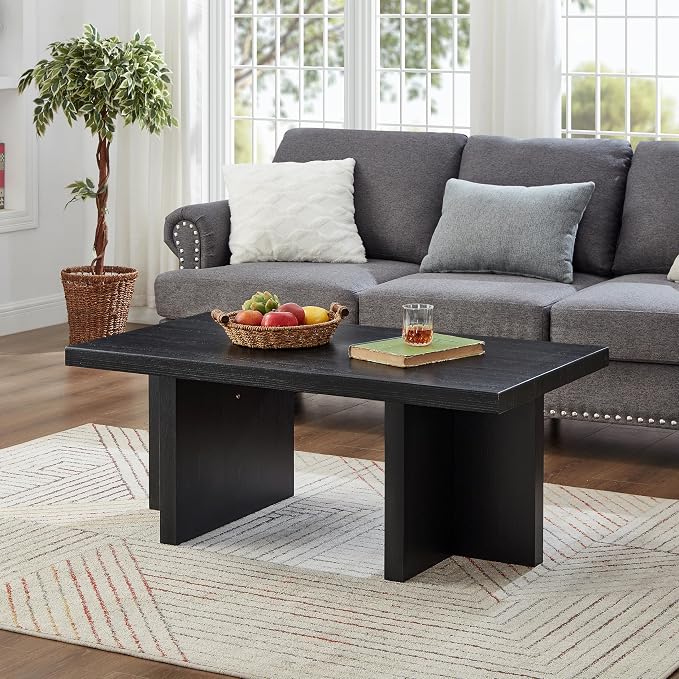 Roundhill Furniture Mchome 3-Piece Coffee Table Set, Coffee Table and Two End - Image 3