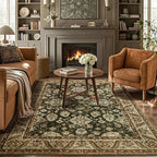Area Rugs for Living Room, 4x6 Washable Rugs for Bedroom, Non-Slip Retro Floral - Image 8