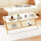 Bamworld Rattan Coffee Table Mid-Century Modern Coffee Table BambooTable - Image 3