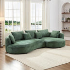 124.8'' Curved Sofa Couch with Chaise Lounge - Image 4