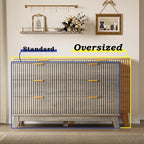 BORNOON Fluted 6 Drawer Dresser, 47.2" Wide Modern Boho Chest of Drawers - Image 3