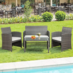 SUNLEI Patio Furniture Set 4 Piece Outdoor Furniture Set, PE Rattan Wicker - Image 8