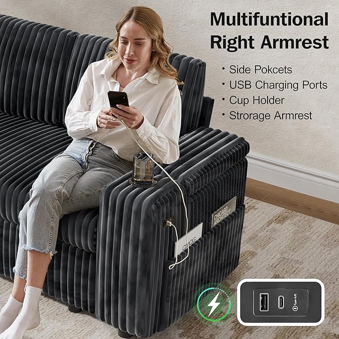 Vipbear 86" Modular Sectional Sleeper Sofa - Image 8