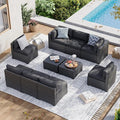 Aoxun 10 Piece Patio Furniture Set Wicker Patio Sectional Sofa Set Outdoor by Aoxun