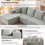 135" Cloud Sectional Couch - Image 4