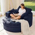 MAXYOYO Oversized Round Chaise Lounge Sofa, Upholstered Lounge Chair by MAXYOYO