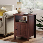 ChooChoo Farmhouse Nightstands Set of 2, Rustic Vintage End Side Table - Image 2