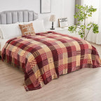 Boho Throw Blanket, Patchwork Large Blankets - Image 6