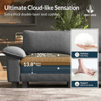HERA'S HOUSE 124" Modular Sectional Sofa, Oversized L Shaped Couches - Image 6