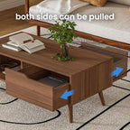 DIYART Brown Coffee Table, Mid Century Modern Coffee Table - Image 5