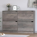 BORNOON Shoe Cabinet with 4 Flip Drawers, Narrow Hidden Shoe Storage Cabinet - Image 3