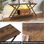 Simoretus TV Stand with Power Outlet and LED Lights, Fits TVs up to 65” - Image 8