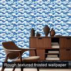 HOMETITUTE Ocean Blue Wave Pattern Wallpaper Peel and Stick Self Adhesive Vinyl - Image 8
