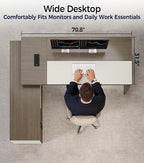 79" L-Shaped Executive Desk - Image 5