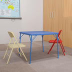 Flash Furniture Mindy Kids 3-Piece Folding Square Table and Chairs Set - Image 2