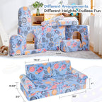 IFNOW Modular Kids Play Couch, Convertible & Washable Toddler Foam Couch Kids - Image 2