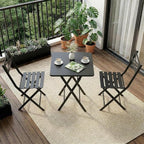 GarveeLife 3 Piece Outdoor Bistro Set, All Metal Patio Table and Chairs Set - Image 6