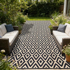 SAND MINE Reversible Mats, Plastic Straw Rug, Modern Area Rug, Large Floor Mat - Image 5