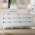BORNOON 63" Long Dresser for Bedroom, 9-Drawer Fluted Dresser, Extra-Wide Wood - Image 5