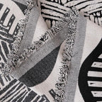 VClife Boho Couch Cover, Abstract White and Black Line Geometric Jacquard Couch - Image 8