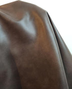 NAT Leathers | Cacao Brown Pebblegrain Soft Faux Vegan Leather PU | 5 Yards Cut - Image 9