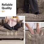 113'' V Shaped Cloud Sectional Sofa, Oversized Deep Seat Couches - Image 4