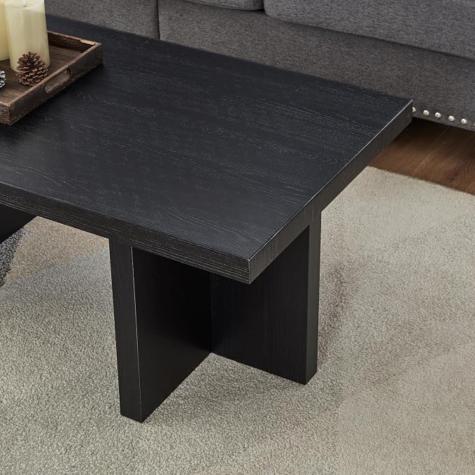 Roundhill Furniture Mchome 3-Piece Coffee Table Set, Coffee Table and Two End - Image 5