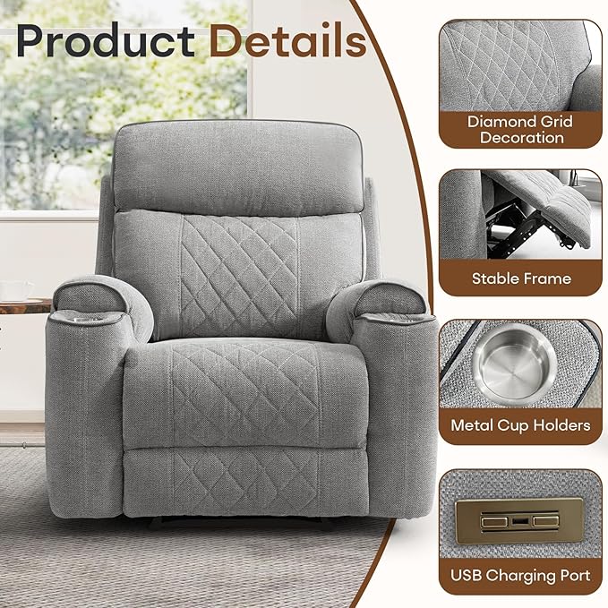 HAOMARKETS Power Reclining Loveseat Sofa Set of 2 - Image 4