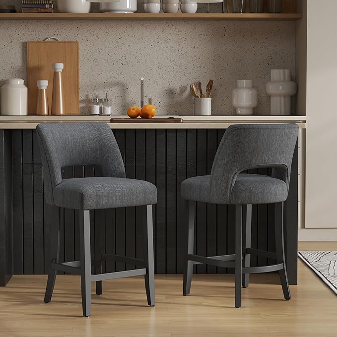 VKNOW Bar Stools Set of 2, Modern Counter Stools by VKNOW