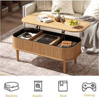 Fluted Lift Top Coffee Table - Image 6