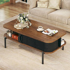 Coffee Table, 39.4" Mid Century Modern Coffee Tables by HUAHUU