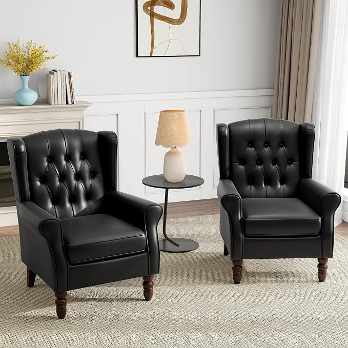 Mid-Century Modern Wingback Accent Chair - Image 6
