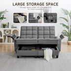 70.9" Chaise Lounge Chair Indoor, Oversized Boucle Upholstered Sofa Bed - Image 4