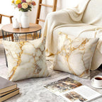 OBSEDE Gold Foil Marble Decorative Throw Pillow Covers 18 × 18 in, Couch - Image 6