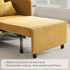 Iroomy 5-Level Adjustable Convertible Sleeper Chair, 3-in-1 Corduroy Pull Out - Image 8