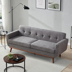Kingfun 77.2" W Loveseat Sofa, Mid Century Modern Decor Love Seat Couches - Image 4