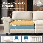 SUNSHINE VALLEY 87.5'' Oversized Loveseat Couch and Chair Set, 3-Seat Chenille - Image 3
