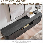 70" Fluted TV Stand for TVs Up to 80", Mid Century Modern Entertainment Center - Image 4